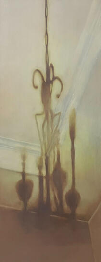 7PM, 2025, Oil on canvas, 30" x 12"